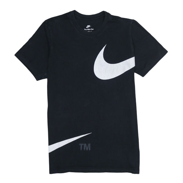 Nike 90's Swoosh Short Sleeves T Shirt Medium Black