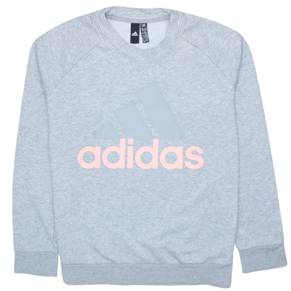 Adidas Vintage 90s Grey Spellout Crew Neck Sweatshirt XL