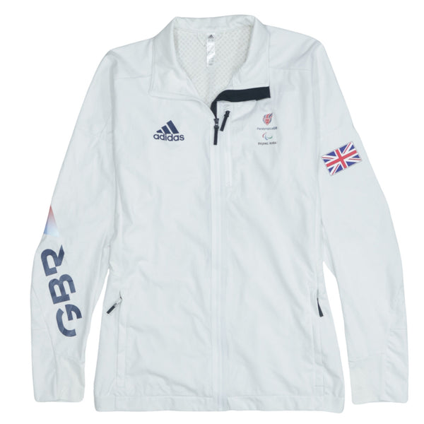 Adidas Vintage 90's White Lightweight Full Zip Windbreaker Men's Large