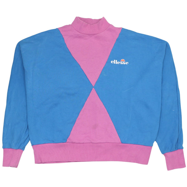 Ellesse Vintage 90's Blue Heavyweight Turtle Neck Sweatshirt Women's XXXXL