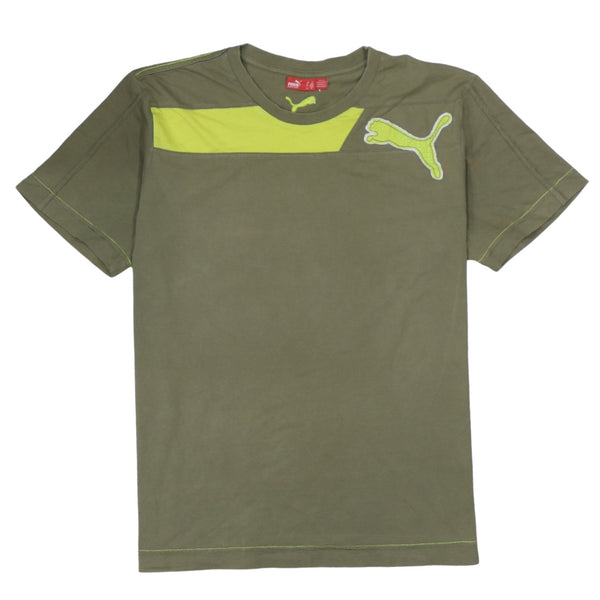Puma 90's Short Sleeves Crew Neck T Shirt Medium Green