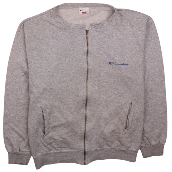 Champion 90's Vintage Heavyweight Full Zip Sweatshirt XL Grey Classic