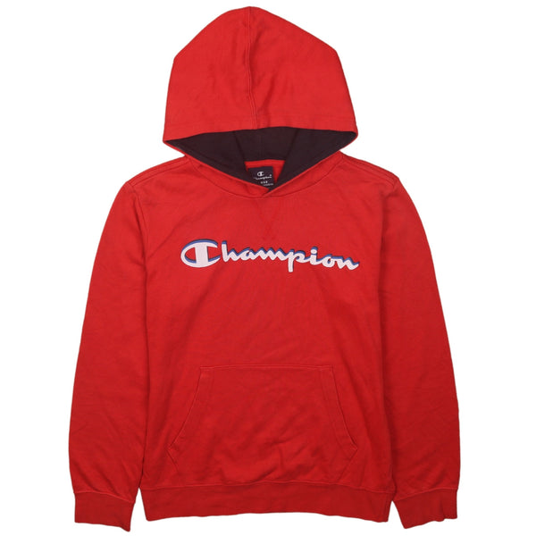 Champion Vintage 90's Red Spellout Pullover Hoodie Women's Large Size