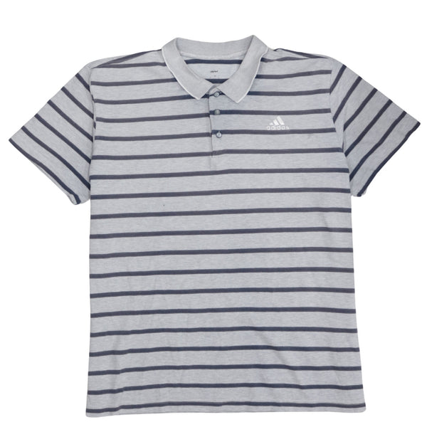 Adidas 90's Short Sleeves Quarter Button Polo Shirt XLarge  Grey