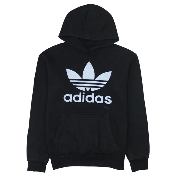 Adidas Vintage 90's Spellout Black Pullover Hoodie XLarge Women's