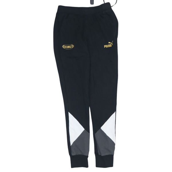 Puma Men's 90's Vintage Black Cotton Joggers Sweatpants Small