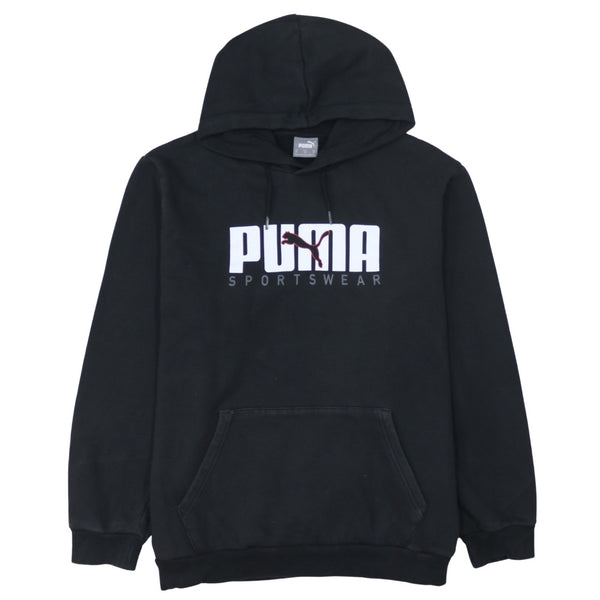Puma 90's Spellout Pullover Hoodie XLarge Black
