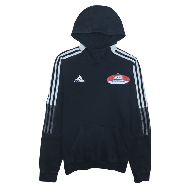 Adidas Vintage 90's Black Striped Sleeve Pullover Hoodie Men XS