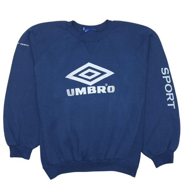 Vintage Umbro 90's Spellout Blue Crew Neck Sweatshirt Men XXLarge