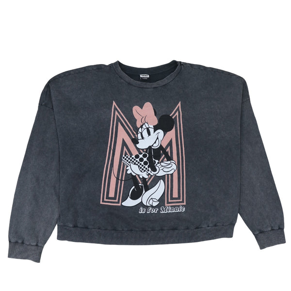 Disney 90's Minnie Mouse Crew Neck Sweatshirt XXLarge (2XL) Black