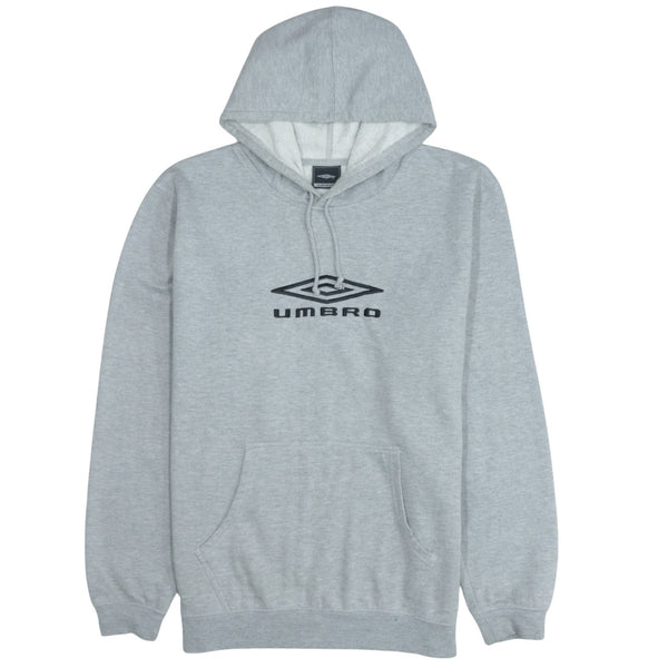 Vintage Umbro 90's Spellout Hoodie Medium Grey Unisex