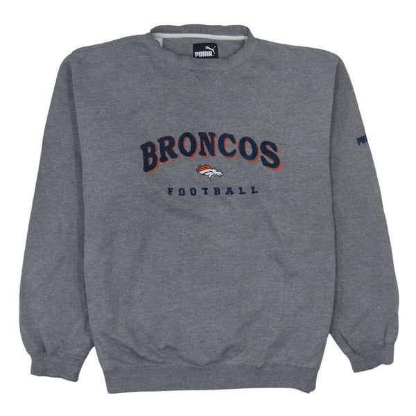 Puma 90's Broncos Football Crew Neck Sweatshirt XXLarge (2XL) Grey