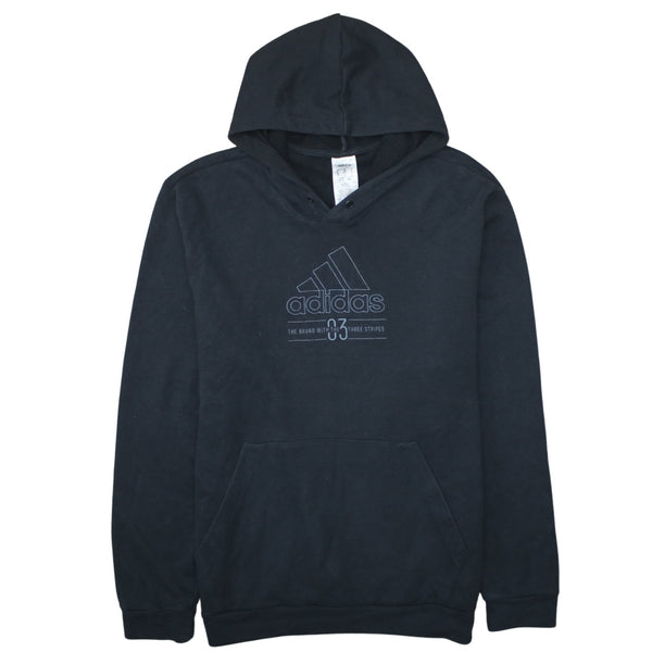 Adidas 90's Spellout Pullover Hoodie XLarge Black