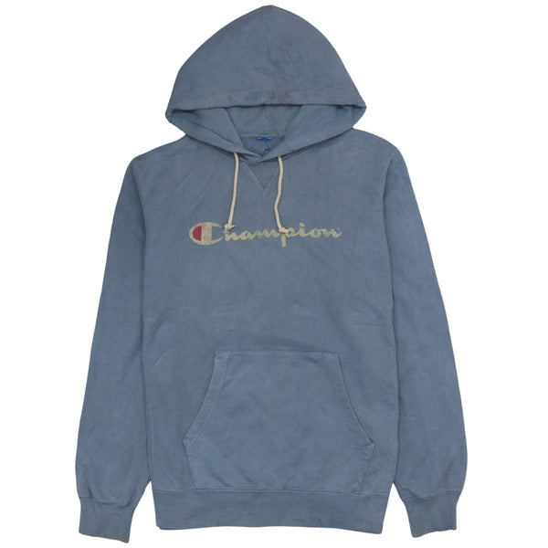 Vintage Champion 90's Blue Spellout Pullover Hoodie Men's XXLarge