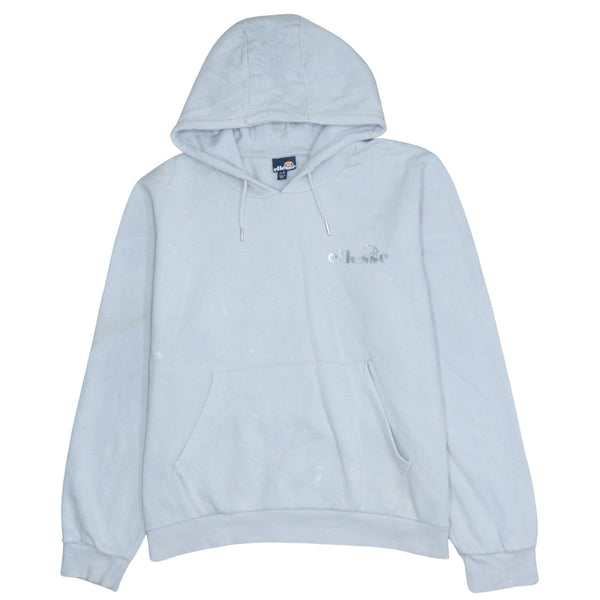 Ellesse 90's Drawstring Pockets Pullover Hoodie Small  Grey