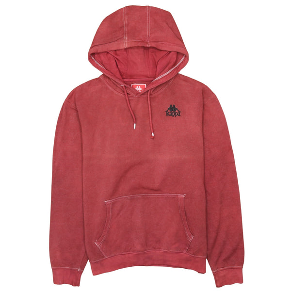 Kappa 90's Lightweight Pullover Hoodie Large Burgundy Red
