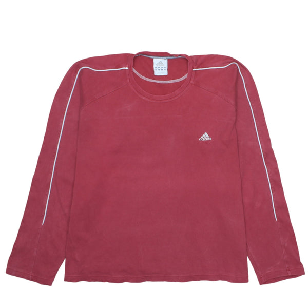 Adidas Vintage 90's Red Crew Neck Sweatshirt XL