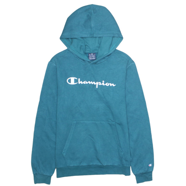 Vintage Champion 90's Green Spellout Pullover Hoodie XXLarge 2XL