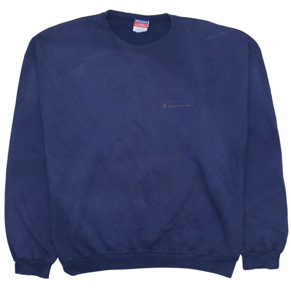 Champion 90's Vintage Heavyweight Navy Blue Crew Neck Sweatshirt 2XL