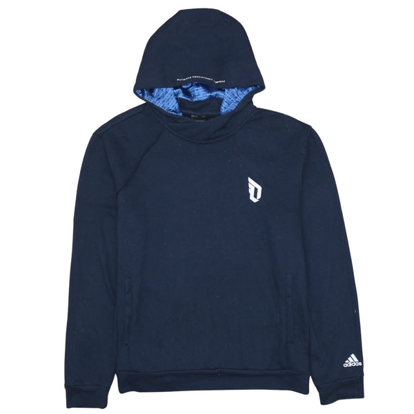 Adidas 90's Vintage Sportswear Pullover Hoodie Large Navy Blue