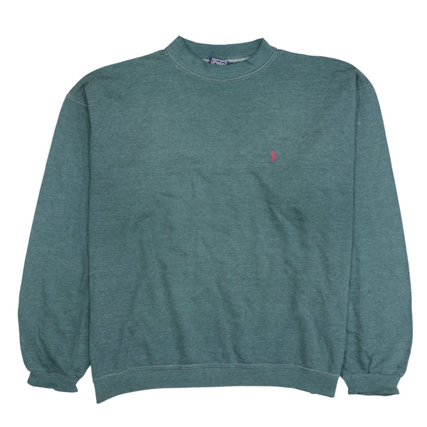 Polo Ralph Lauren 90's Lightweight Crew Neck Sweatshirt XLarge  Green