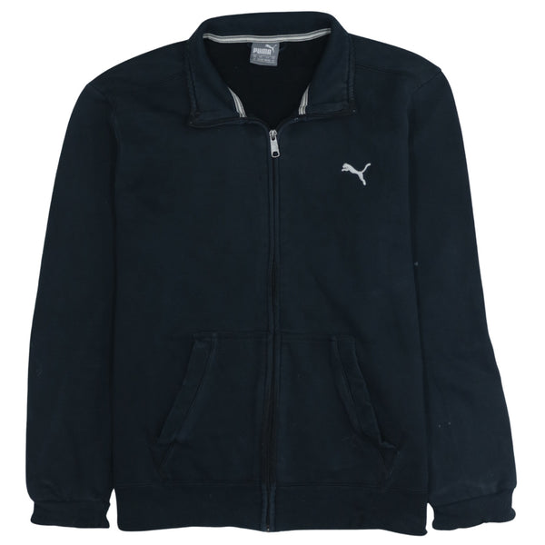 Puma 90's Lightweight Full Zip Up Sweatshirt Medium Navy Blue