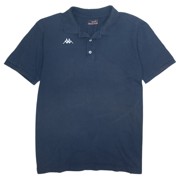 Kappa 90's Short Sleeves Quarter Button Polo Shirt XXLarge (2XL) Navy Blue