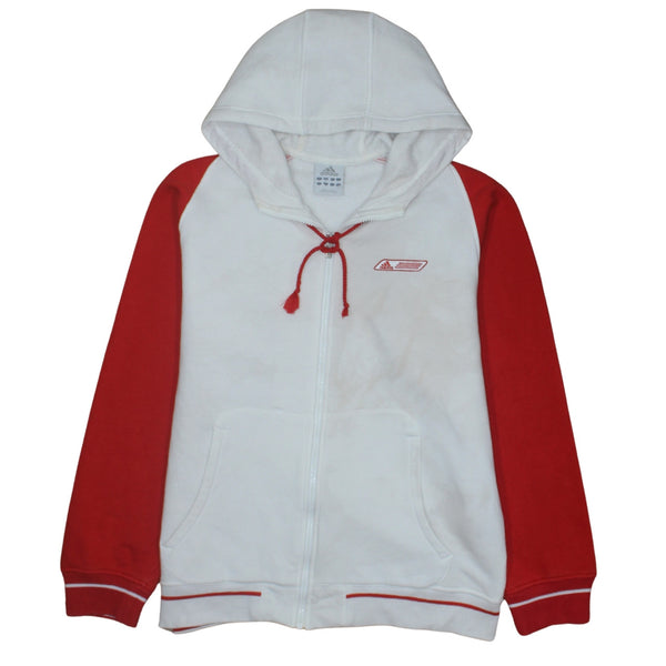 Adidas 90's Lightweight Full Zip Up Hoodie Small White