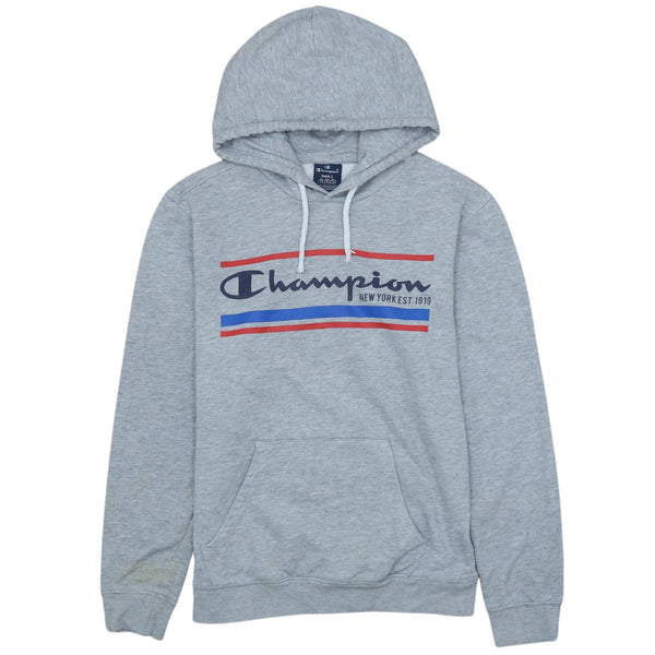 Champion Vintage 90's Spellout Hoodie Small Grey Streetwear Pullover
