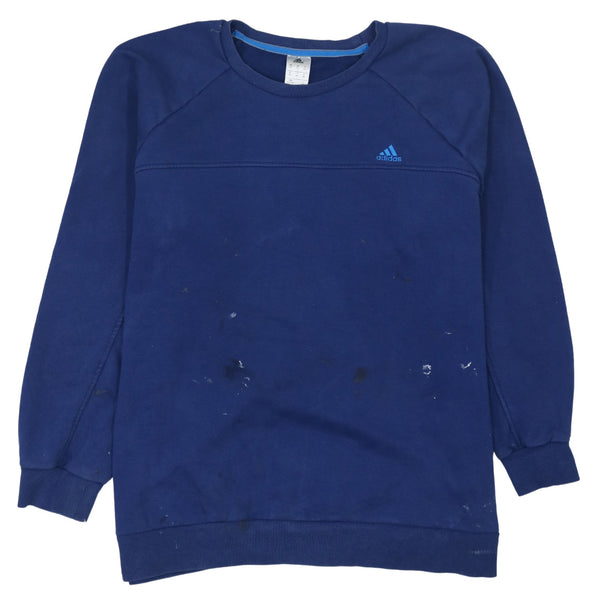 Adidas Vintage 90's Blue Crew Neck Sweatshirt XXLarge (2XL)
