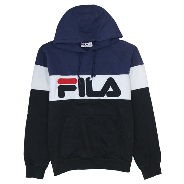 Fila 90's Spellout Black Pullover Hoodie Medium
