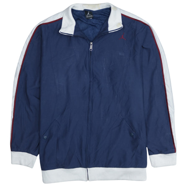 Jordan 90's Lightweight Full Zip Up Windbreaker XLarge Navy Blue