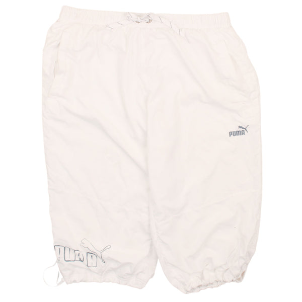 Puma Vintage 90s Men’s Large White Elastic Drawstring Trousers