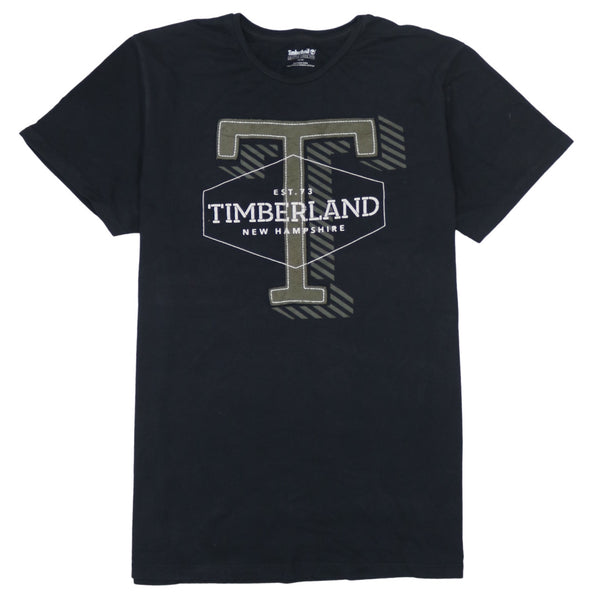 Timberland 90's Spellout Short Sleeves T Shirt Medium Black