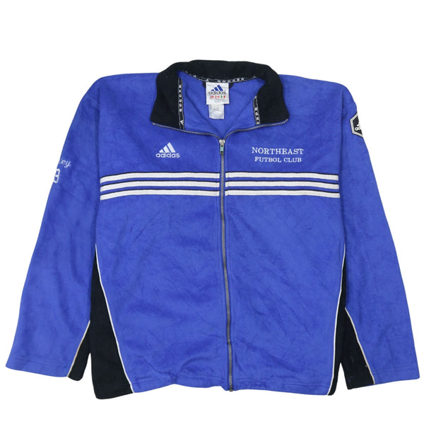 Adidas 90's Hiking Warm Full Zip Up Fleece Jumper Large Blue