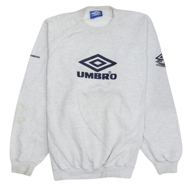 Umbro 90's Spellout Crew Neck Sweatshirt Large Grey