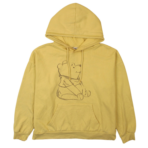 Disney Vintage Winnie The Pooh 90's Yellow Pullover Hoodie Medium