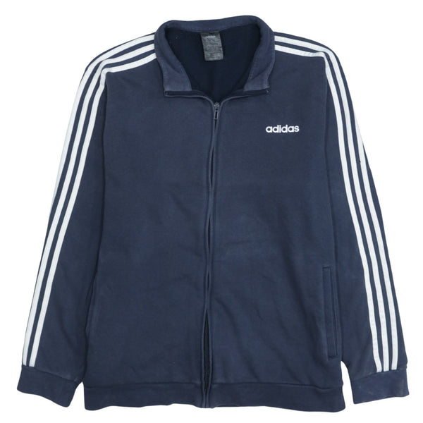 Adidas 90's Striped Sleeve Men's XLarge Navy Blue Sweatshirt