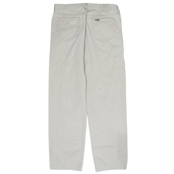 Lee 90's Lightweight Straight Leg Baggy Trousers / Pants 36 Beige Cream