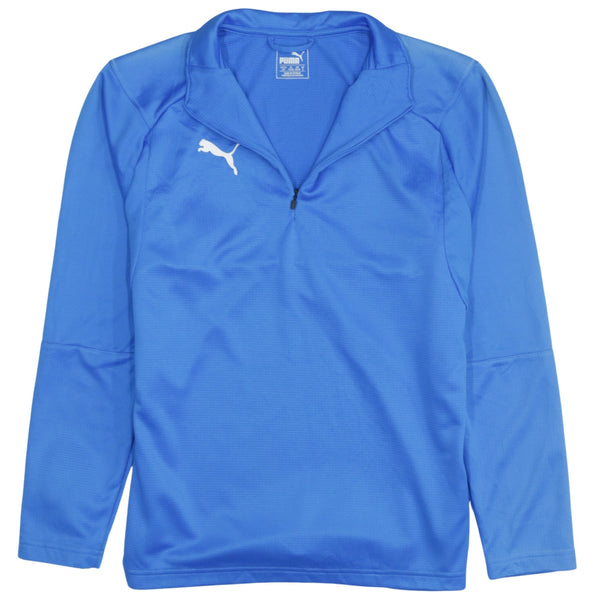 Puma 90's Vintage Blue Men's Small Lightweight Quarter Zip Sweater