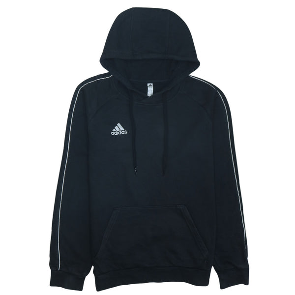 Adidas 90's Vintage Black Pullover Hoodie Small with Pockets Cotton