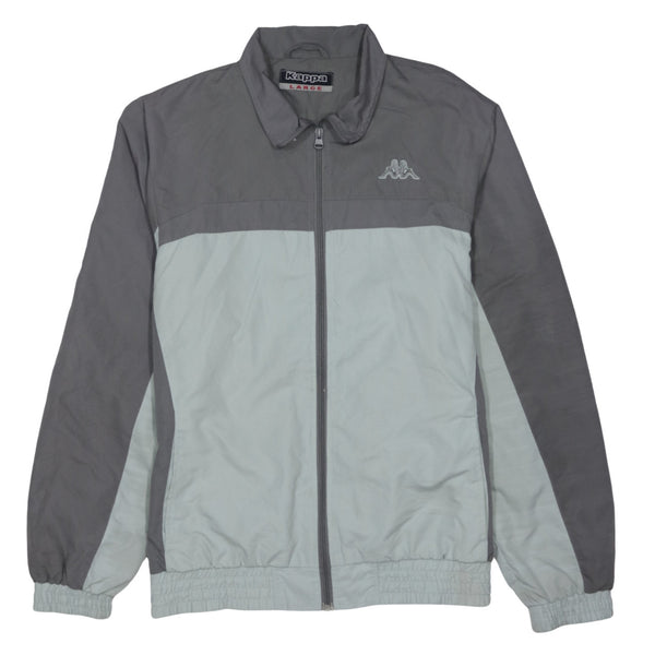 Kappa 90's Lightweight Full Zip Up Windbreaker Large Grey