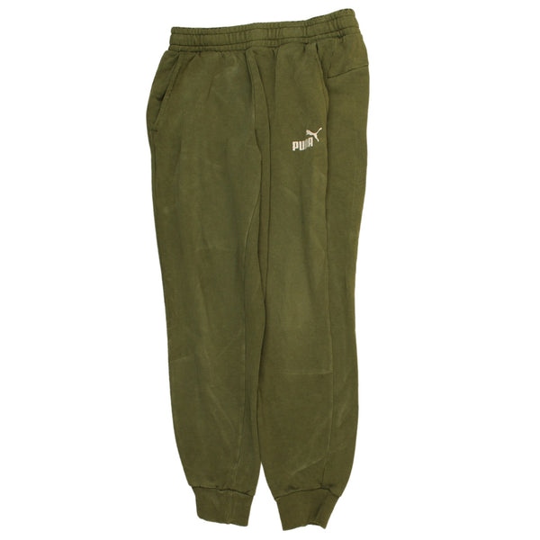 Puma Vintage Green 90's Joggers Sweatpants Men Medium Elastic Waist