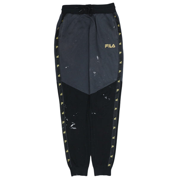 Fila 90's Rib Cuff Casual Joggers / Sweatpants Small Black