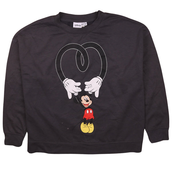 Vintage 90's Disney Mickey Mouse Grey Crew Neck Sweatshirt XLarge