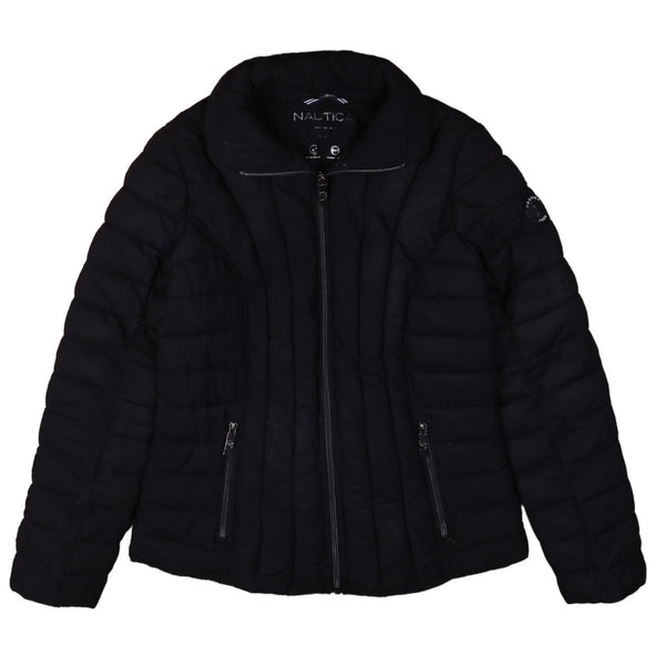 Nautica 90's Black Lightweight Puffer Jacket - Women's Medium