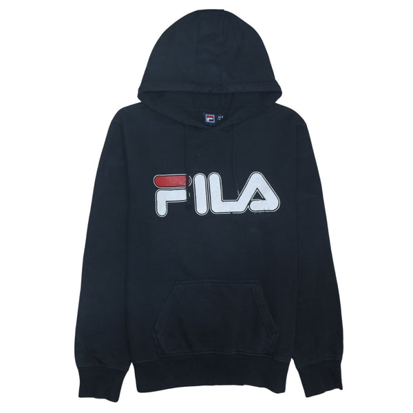 Fila 90's Spellout Pullover Hoodie Medium Black