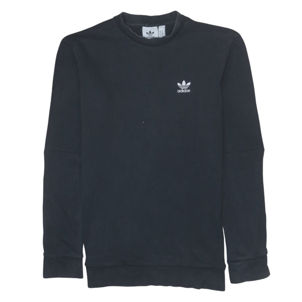 Adidas Vintage 90s Heavyweight Black Crew Neck Sweatshirt Men's Small