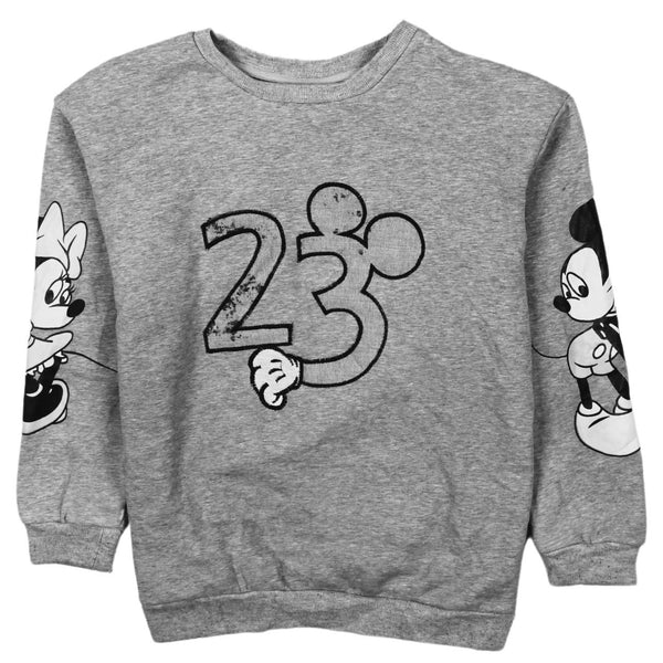 Vintage 90's Disney Mickey Mouse Crew Neck Sweatshirt Grey Small