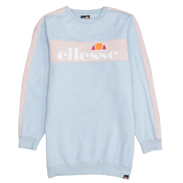 Ellesse 90's Spellout Crew Neck Sweatshirt Medium  Blue